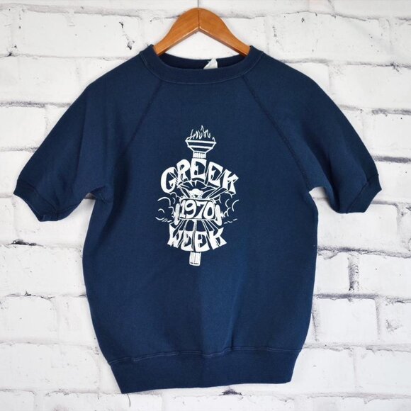 Vintage 70s Greek Week College / University Fraternity Rush Sweatshirt S - Picture 5 of 8